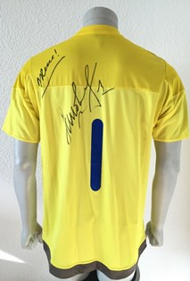 Dynamo Kyiv Kiev match shirt 16/17, worn and signed by Oleksandr Shovkovskiy