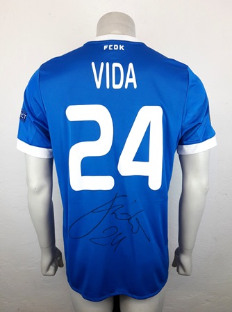 Dynamo Kyiv Kiev player issue shirt 17/18, worn and signed by Domagoj Vida, made by Adidas