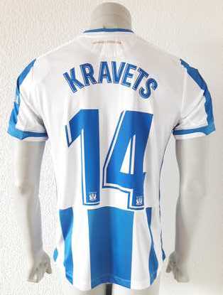 Leganes match worn shirt 18/19, by Vasyl Kravets