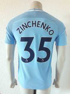 Manchester City match worn shirt 17/18 by ukrainian Oleksandr Zinchenko